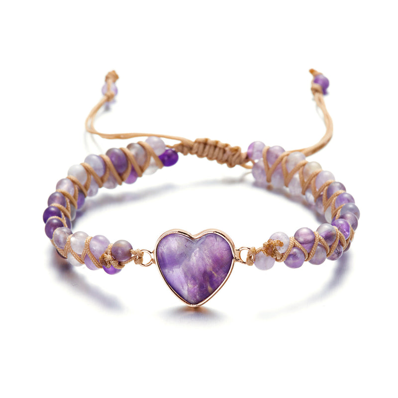 Handmade Creative Woven Bracelet Love Stone Winding Bracelet